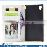 Premium Lanyard Card Slot Flip Leather Case for Sony Xperia M4 Aqua thumbnail-6