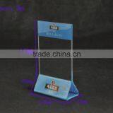 Deluxe Freestanding Crystal Clear Acrylic Table Card Sign Holder / Menu or Ad Display Stand thumbnail-5