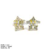 GZA9-023 Yellow Gold Rose Gold Plated Hot Sell Silver Jewelry Rhodium Snow Star Design thumbnail-3
