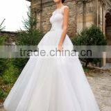New Gently Romantic Rozy Wedding Dress of High Quality Organza thumbnail-1