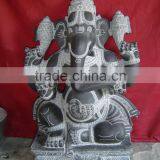 Ganesha Stone Statue Marble Hand Carved Sculpture for Temple