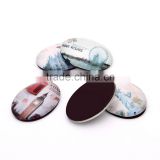 Wholesale Promotional Custom Oval Shaped Crystal Fridge Magnet For Decorate