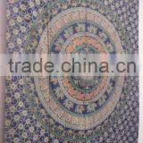 RT-613 Indian Cotton Bed Sheet Mandala Design Hand Block Bed Cover Manufacturer and Supplier thumbnail-3