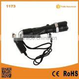 1174 New Multi Function Zoomable Police Torch Aluminum Flashlight With Window Breaking Head