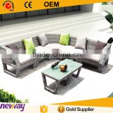 New products china direct factory synthetic rattan sofa set resort outdoor furniture