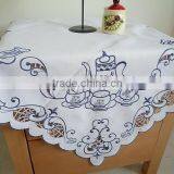 2015 Embroidery Table Cloth Factory, 100% Polyester Table Cloth