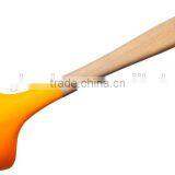 F01-6 Silicone Cooking Soup Ladle With Wooden Handle thumbnail-2
