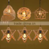 loft brown rope hanging pendant light stairs edison pendant light for home decor/Gallary/coffee bar/shopping mall