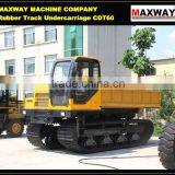 Rubber Crawler Self-unloading Farm Tractor for Muddy Field , Swamp , Wetland , CE / ISO / SGS , Model: CDT60 thumbnail-2