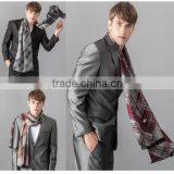 2014 New British Style Business Typemen Striped Knit Grid Scarf thumbnail-1