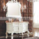 Corner Vanity Cabinet Solid Wood in White WTS609 thumbnail-3