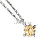 Stainless Steel CZ Stone Flake Pendant thumbnail-3