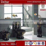 Black and Gold Colour Toilet Suite, Royal wc Ceramic Two Piece Toilet,foshan Toilet Basin