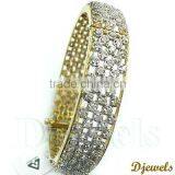 Ladies Diamond Gold Bangles, Stylish Diamond Bangles, Diamond Jewelry thumbnail-2
