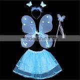 HOT Kids Festival Single Layer Rose Tie Butterfly Fairy Wings Magic Wand Headband Costume Set/Birthday Party Performance Supply thumbnail-4