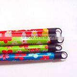 HOT SALE FLOWER PVC COATED WOODEN BROOM HANDLE / WOODEN STICKS thumbnail-2