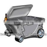 OEM Blow Molding Plastic Moving Carts With Four Wheel Pull-up Tool Cart for Farm thumbnail-6