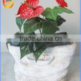 Fiber Glass Garden Flower Pot With Rust Metal Effect thumbnail-1