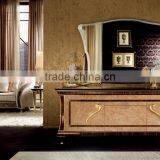 NEW ARRIVAL Charming Wooden Veneer Buffet With Matching Mirror/Italian Classic Side Board(MOQ=1 SET) thumbnail-1