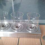 Stainless Steel Bio Ethanol Fireplace With 3 Pcs Clear Borosilicate Glass Tube thumbnail-2