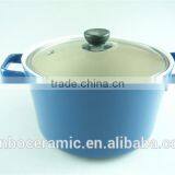 Fashion New Design Porcelain Tureen, Blue Ceramic Tureen With Glass Lid,double Ear Tureens thumbnail-1