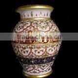 Marble Flower Vase, Decorative Flower Pot, Hand Made Marble Flower Vases, Craft Flower Pot, Flowers Pot, thumbnail-1
