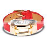 Leather Charm Bracelets For Women Man Personality Black/Red Color Stainless Steel Women Men Jewelry Bracelet Gift thumbnail-3