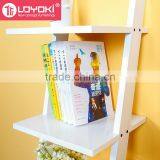 Hot Sale Wood Corner Storage Shelf 3 Tier Wood Leaning Ladder Book / Magazine Shelf thumbnail-5
