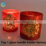Hot Sale Red Glass Candle Jar for Wedding Table thumbnail-4