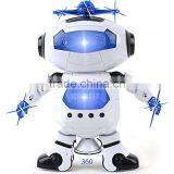 Dongguan ICTI Plastic Electric 360 Degree Rotation Dancing Robot / Lighting Robot / Moving Robot With Light and Music thumbnail-2