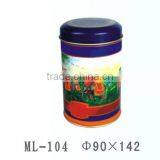 D90*142mm Round Tin Box for Tea Packaging thumbnail-1