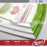 3 Piece Chopping Board Plastic Cutting Board Set With Non-Slip Feet and Deep Drip Juice Groove -Dishwasher Safe -Decorated Your thumbnail-5