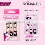 2017 Wholesale Valentine Love Design Fake Nail Art Design for Beauty thumbnail-2