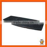 Black Granite Jointed & Filled Curved Hearth thumbnail-1