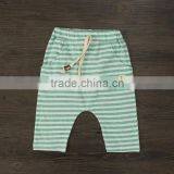 Very Cheap 100% Cotton Baby Short Stripes Harem Pants With Waistband thumbnail-2