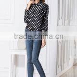 Latest Hot Sell European Summer 100% Cotton Ladies New Design Ladies Office t Shirt 2015 thumbnail-5