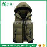 New Product Comfortable Warm Outwear Mens Winter Duck Down Vest With Hood thumbnail-4