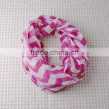 Red Chevron Cotton Scarf Women Winter Scarf thumbnail-5