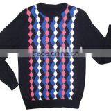 Men's Jacquard (12GG) Fashion Cotton Sweater thumbnail-1
