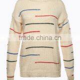 EY0908S Women Stripe Cashmere Pullover Cashmere Sweater thumbnail-3