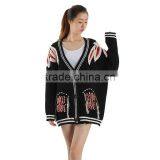 Flower Embroidery Cardigan Kimono 2017 Fall Fashion Girl Loose Cardigan Sweater thumbnail-1