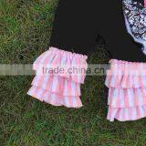 WHOLESALE Girls-boutique-remake-clothing-sets Girls Ruffle Capri Sets Girls Damask Rose Capri Sets With Necklace and Headband thumbnail-2