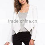 Latest Contrast Front Lapels Pointed Hem Blazer Sexy Women Blazer 2015 thumbnail-2