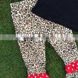New Arrival FALL OUTFITS Kids Leopard Grain Minnie Top Sets Girls Ruffle Pant Sets Girls Boutique With Necklace and Headband thumbnail-5