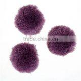 Cashmere Pom Pom Balls DIY Craft Decoration Mauve Round 30mm Dia. thumbnail-3