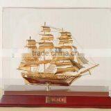 Luxury Shinning Sailing Boat , Ship Model For Home Decoration thumbnail-2