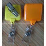 Badge Holder Type Factory Direct Cheap Plastic Suqare Retractable Name Badge Holder Yoyo Pull Reel With Alligator Clip thumbnail-1