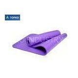 Folding Soft Extra Wide Yoga Mats Purple With Logo Printing / Custom Pattern