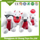 promotion Custom lovely 20cm stuffed plush polar bear with t-shirt print logo