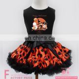 fashionable lovely girl kids sleeveless baby Pumpkin clothing set